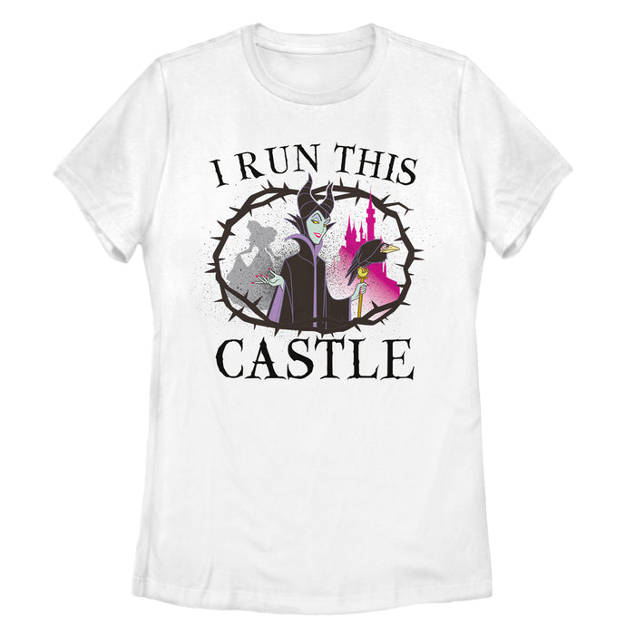 fifth sun Women's Sleeping Beauty Maleficent Castle T-Shirt