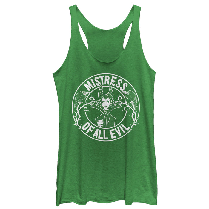 fifth sun Women's Sleeping Beauty Raven Maleficent Racerback Tank Top