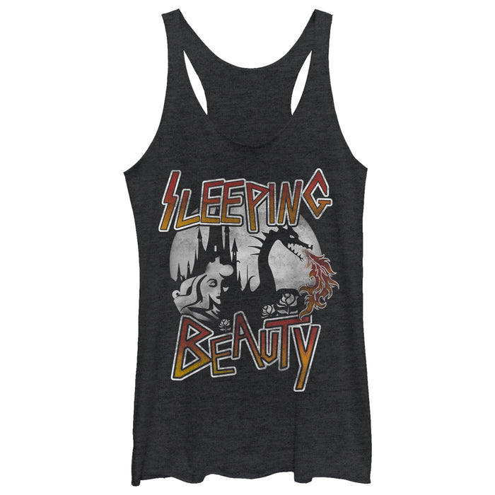 fifth sun Women's Sleeping Beauty Rock and Roll Racerback Tank Top