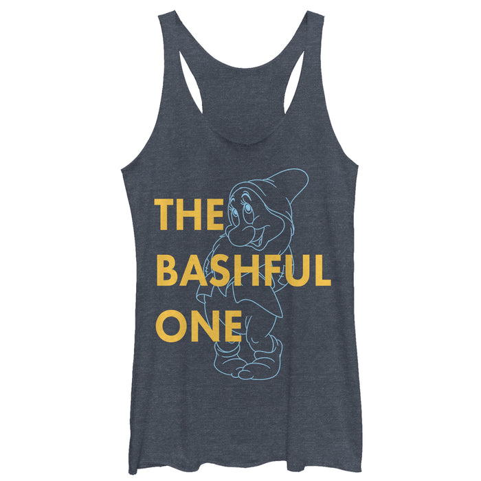fifth sun Women's Snow White and the Seven Dwarfs Bashful One Racerback Tank Top