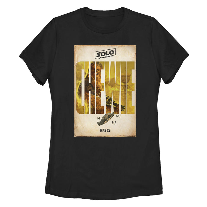 fifth sun Women's Solo: A Star Wars Story Chewie Movie Poster T-Shirt