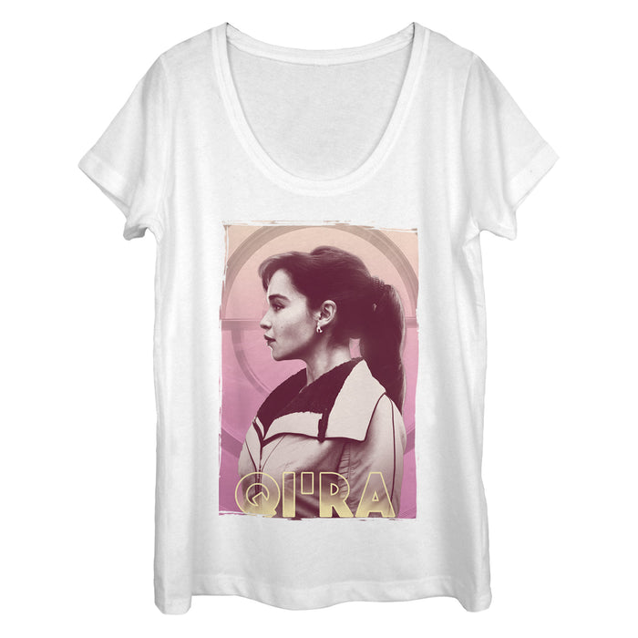 fifth sun Women's Solo: A Star Wars Story Qi'ra Profile Scoop Neck