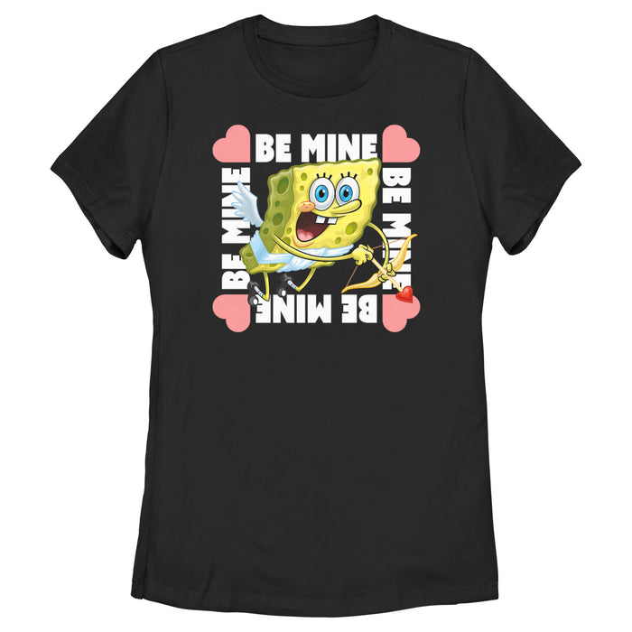 fifth sun Women's SpongeBob SquarePants Cupid Be Mine T-Shirt