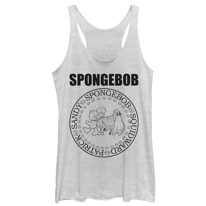 fifth sun Women's SpongeBob SquarePants Emblem Racerback Tank Top