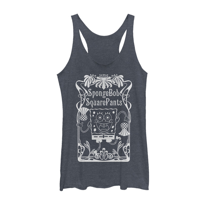 fifth sun Women's SpongeBob SquarePants Nouveau Dance Racerback Tank Top