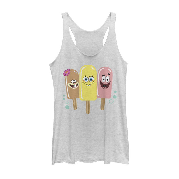fifth sun Women's SpongeBob SquarePants Popsicles Racerback Tank Top