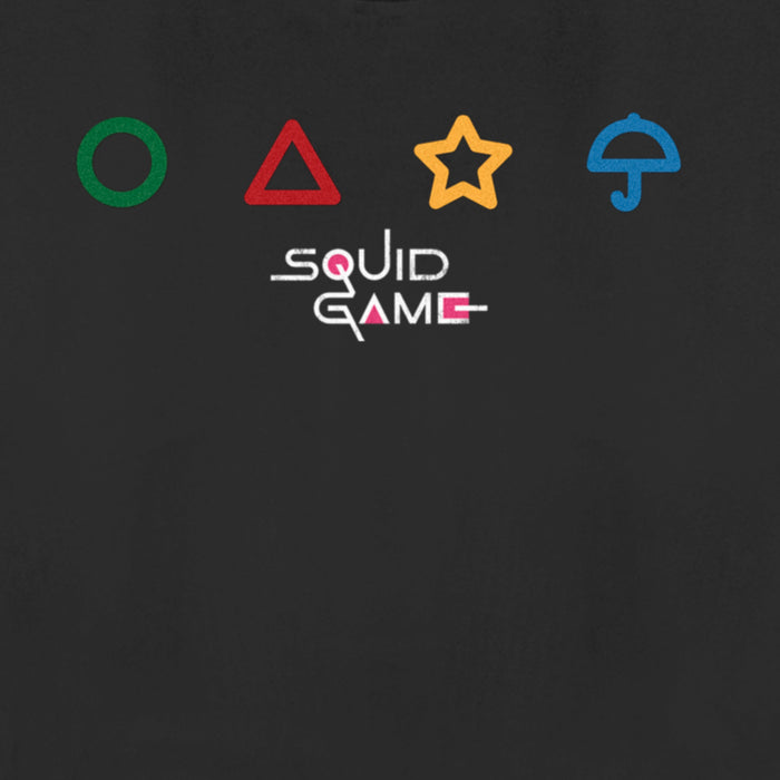 Fifth Sun Women's Squid Game Colorful Symbols T-Shirt
