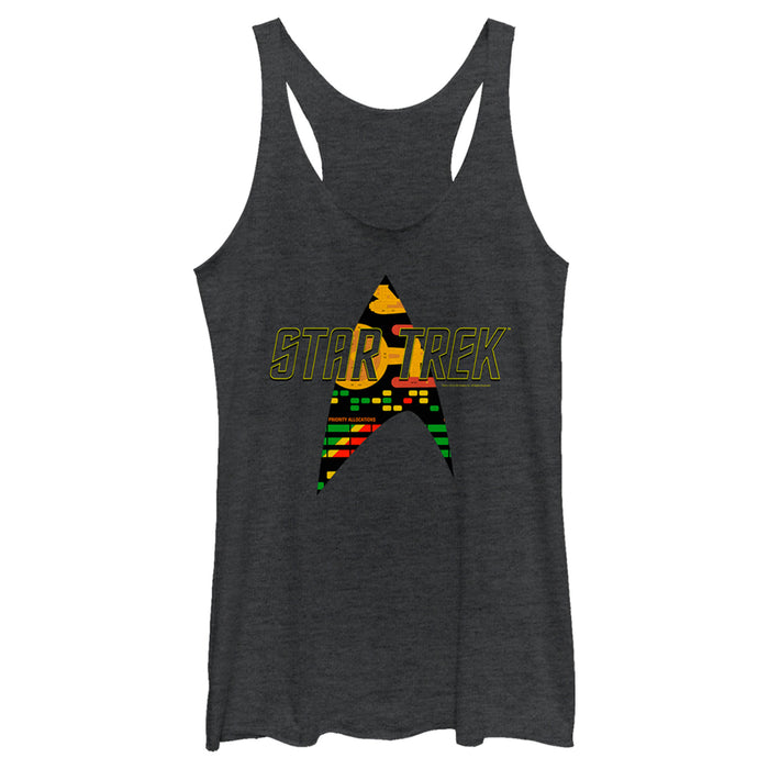 fifth sun Women's Star Trek Allocations Logo Racerback Tank Top