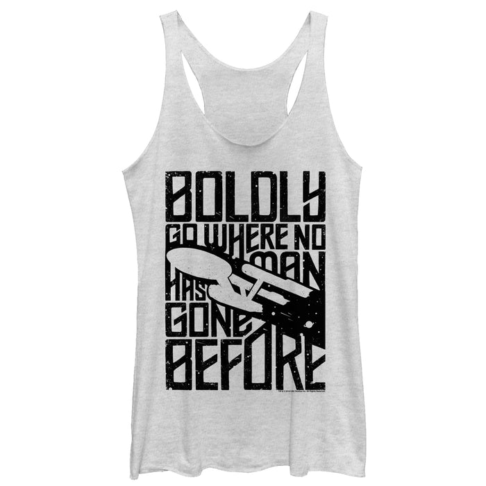 fifth sun Women's Star Trek Boldly Go Enterprise Journey Racerback Tank Top