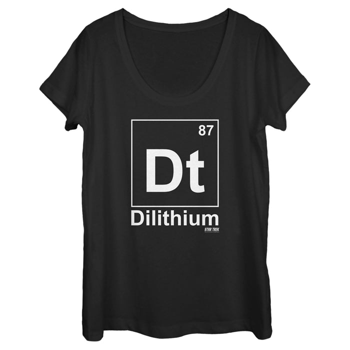 fifth sun Women's Star Trek Dilithium Element #87 Scoop Neck