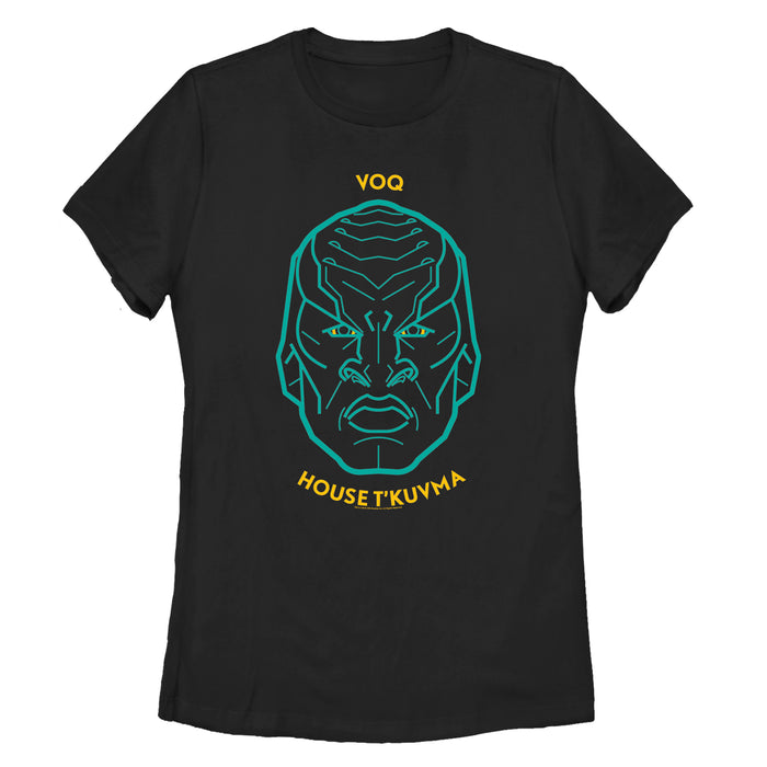 fifth sun Women's Star Trek: Discovery Klingon Voq House T'Kuvma 2D Portrait T-Shirt