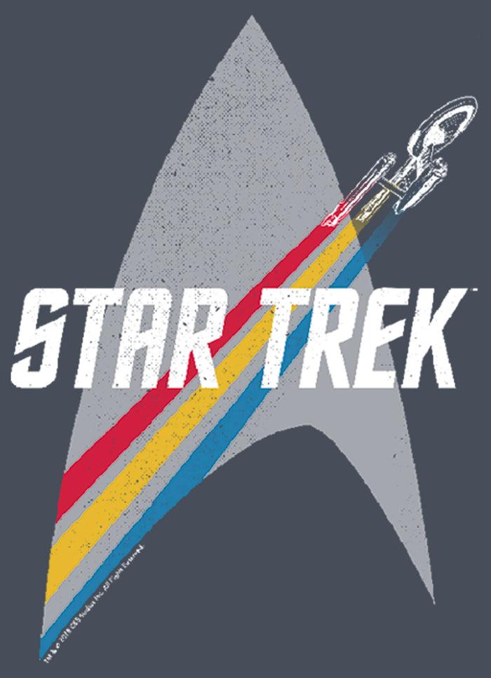 Fifth Sun Women's Star Trek Enterprise Starfleet Rainbow Streak Racerback Tank Top