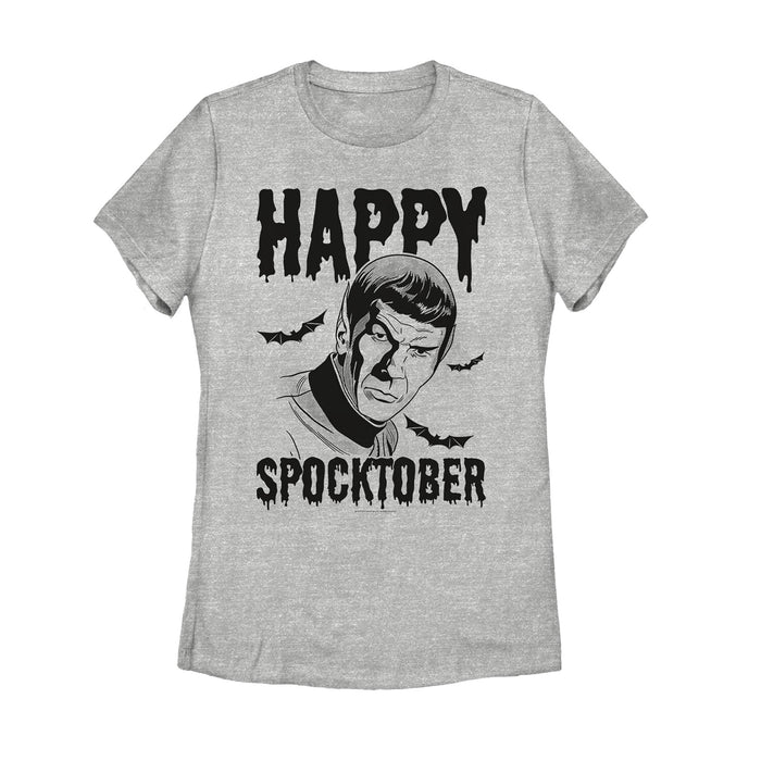 fifth sun Women's Star Trek Halloween Happy Spocktober T-Shirt