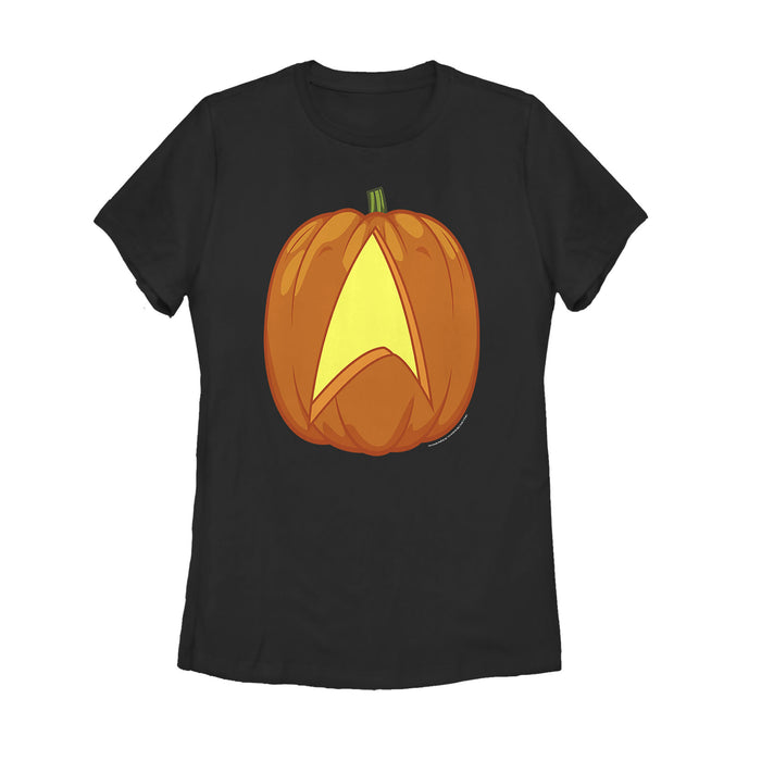 fifth sun Women's Star Trek Halloween Starfleet Pumpkin T-Shirt