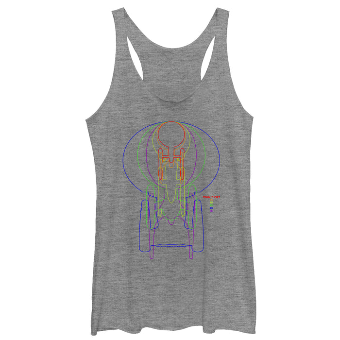 fifth sun Women's Star Trek Rainbow Enterprise Evolution Racerback Tank Top
