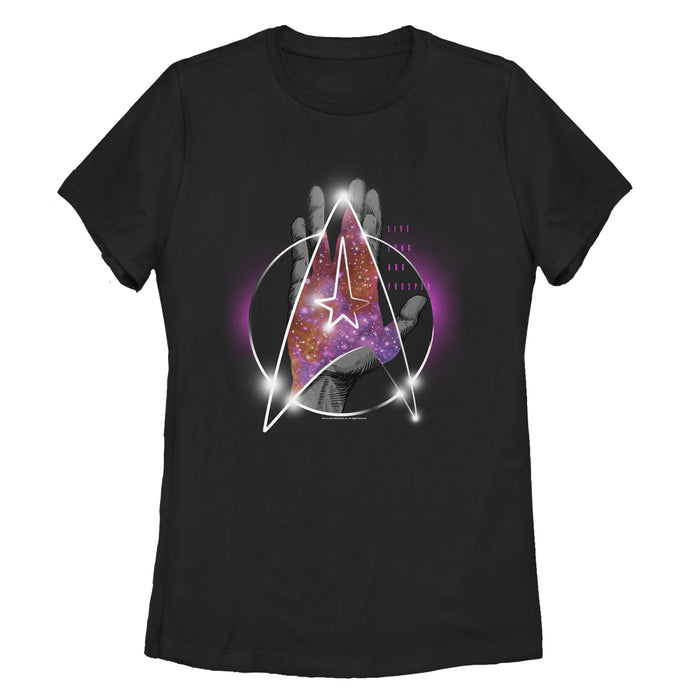 fifth sun Women's Star Trek Starfleet Galactic Salute T-Shirt