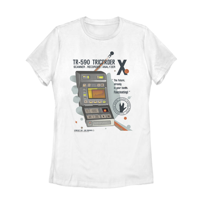 fifth sun Women's Star Trek TR-590 Tricorder Technology T-Shirt
