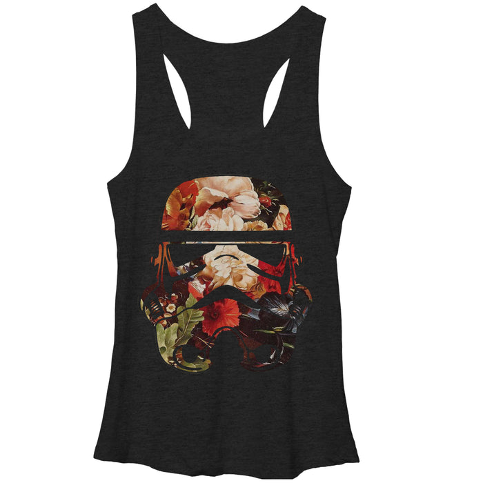 fifth sun Women's Star Wars Blooming Stormtrooper Racerback Tank Top