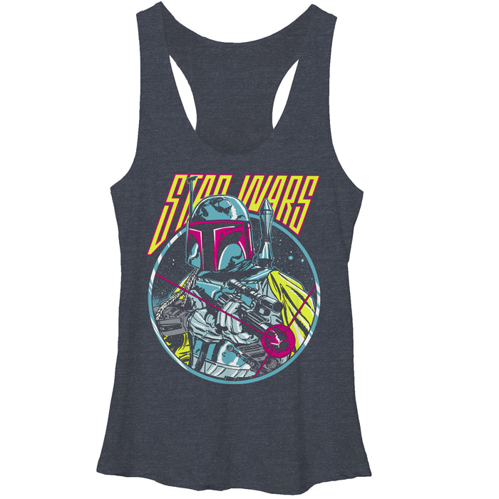 fifth sun Women's Star Wars Boba Fett Blaster Racerback Tank Top