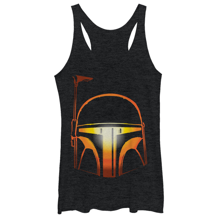 fifth sun Women's Star Wars Boba Fett Halloween Jack-O'-Lantern Racerback Tank Top