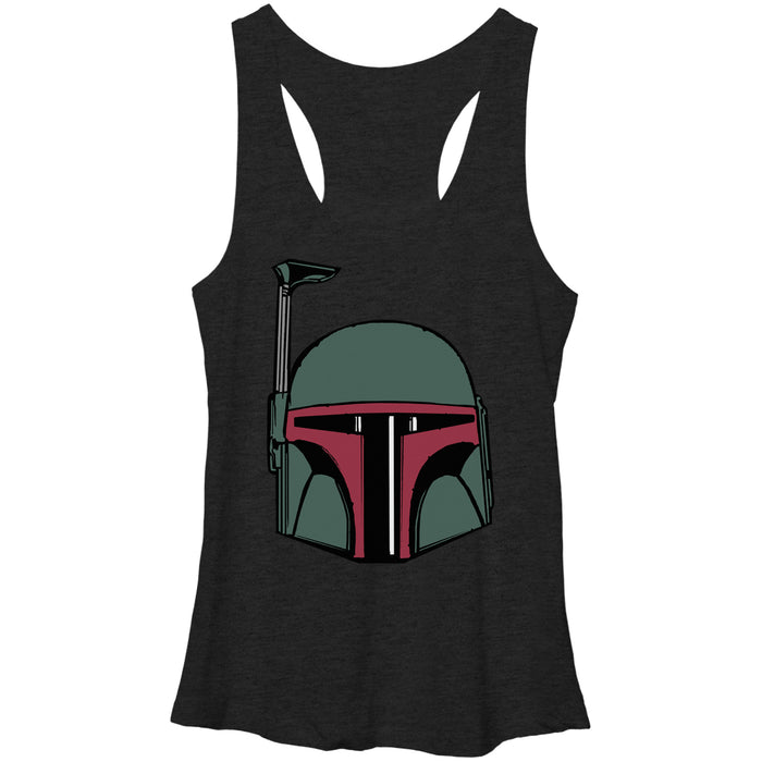 fifth sun Women's Star Wars Boba Fett Helmet Racerback Tank Top