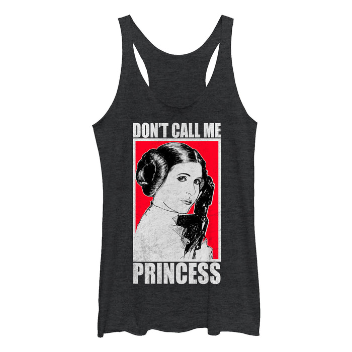fifth sun Women's Star Wars Bold Don't Call Me Princess Leia Racerback Tank Top