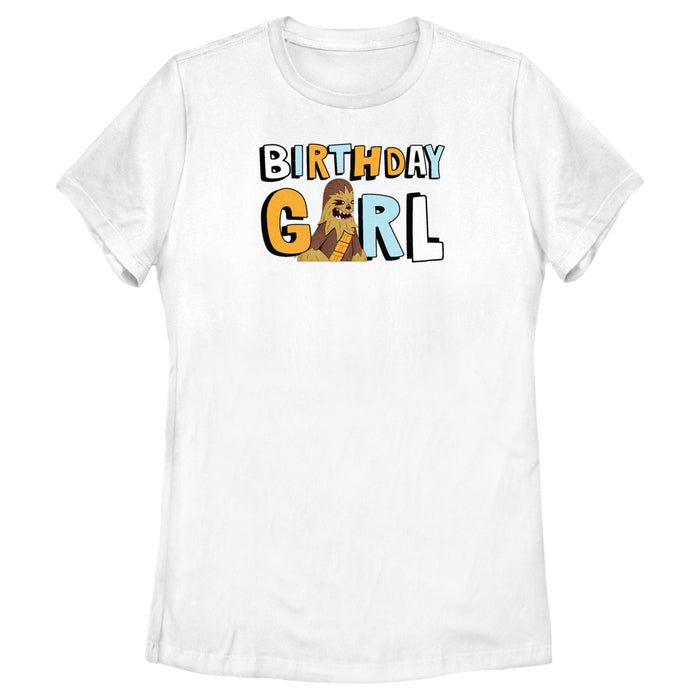 fifth sun Women's Star Wars Chewbacca Birthday Girl T-Shirt