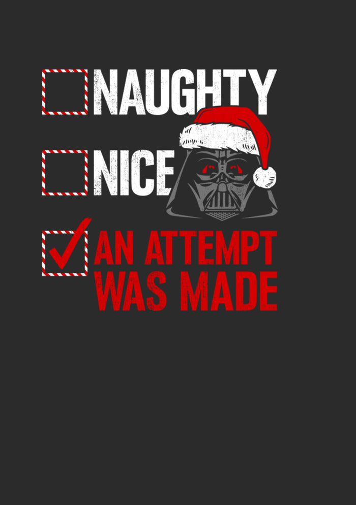 Fifth Sun Women's Star Wars Christmas Vader Attempt Made T-Shirt