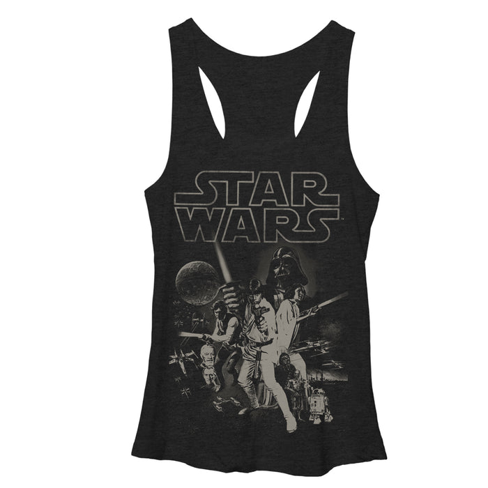fifth sun Women's Star Wars Classic Poster Racerback Tank Top