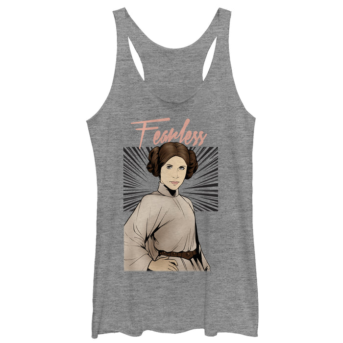 fifth sun Women's Star Wars Classic Princess Leia Fearless Racerback Tank Top