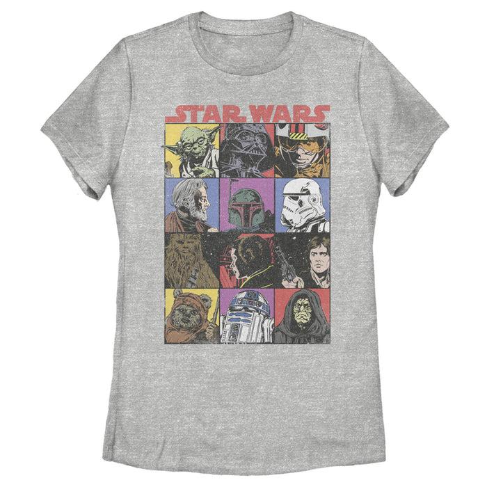 Fifth Sun Women's Star Wars Comic Strip Cartoon Group T-Shirt