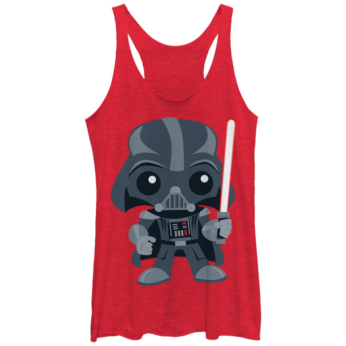 fifth sun Women's Star Wars Cute Cartoon Darth Vader Racerback Tank Top