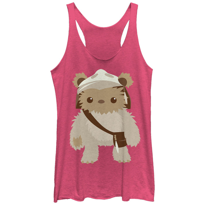 fifth sun Women's Star Wars Cute Cartoon Ewok Racerback Tank Top