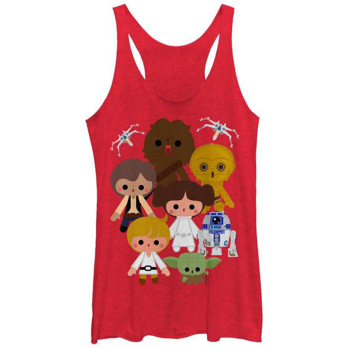 fifth sun Women's Star Wars Cute Cartoon Rebels Racerback Tank Top