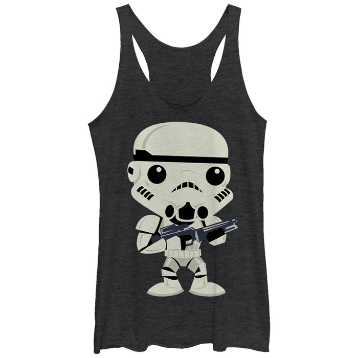 fifth sun Women's Star Wars Cute Cartoon Stormtrooper Racerback Tank Top