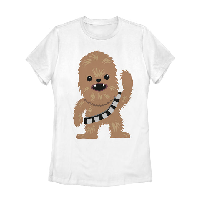 fifth sun Women's Star Wars Cute Chewbacca Cartoon T-Shirt