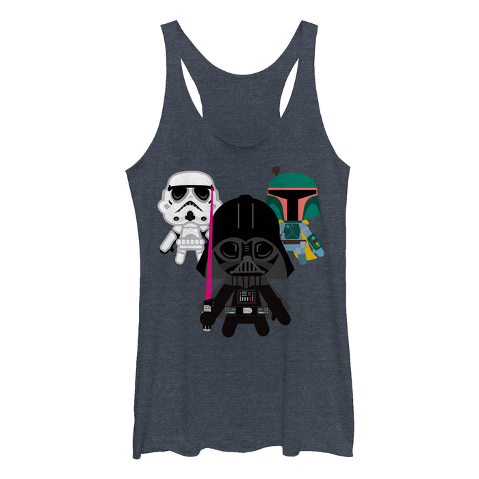 fifth sun Women's Star Wars Cute Dark Side Cartoons Racerback Tank Top