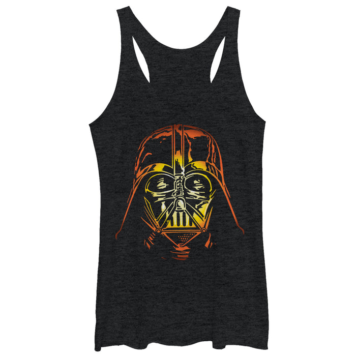 fifth sun Women's Star Wars Darth Vader Halloween Jack-O'-Lantern Racerback Tank Top