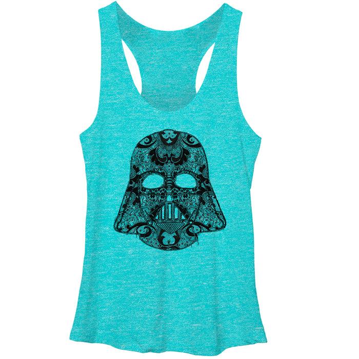 fifth sun Women's Star Wars Darth Vader Lace Racerback Tank Top