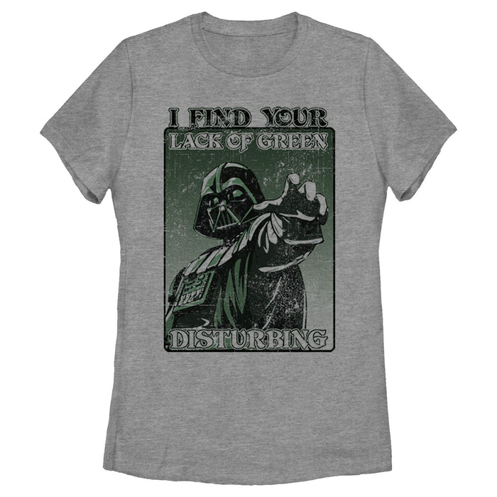 fifth sun Women's Star Wars Darth Vader Lack of Green Disturbing T-Shirt