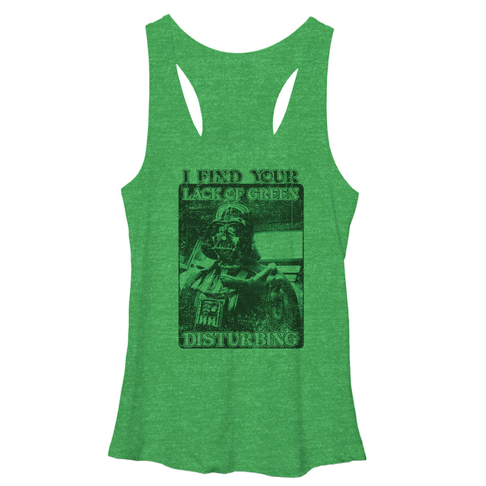 fifth sun Women's Star Wars Darth Vader St. Patrick's Lack of Racerback Tank Top
