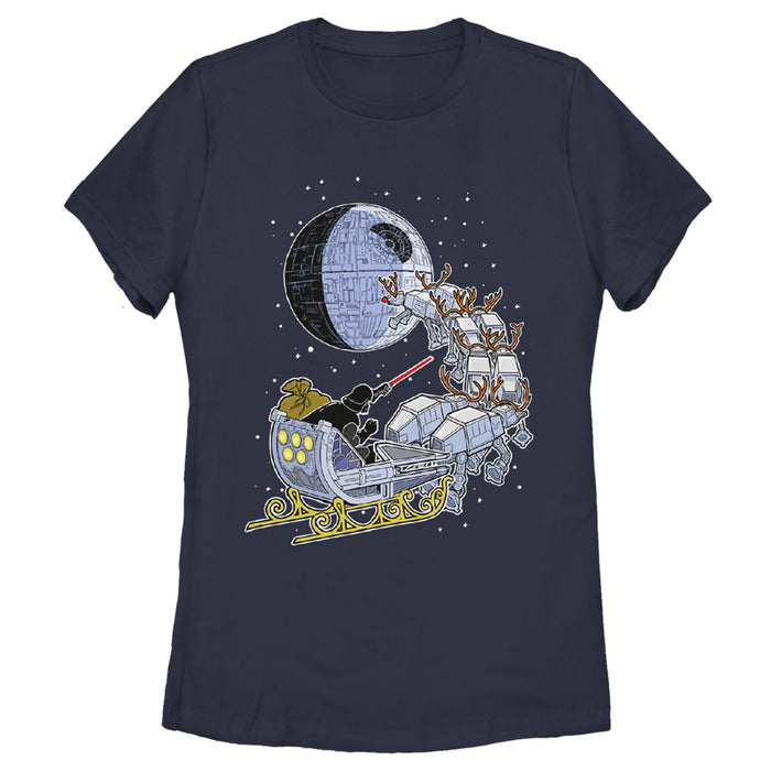 fifth sun Women's Star Wars Darth Vader Starry Sleigh T-Shirt