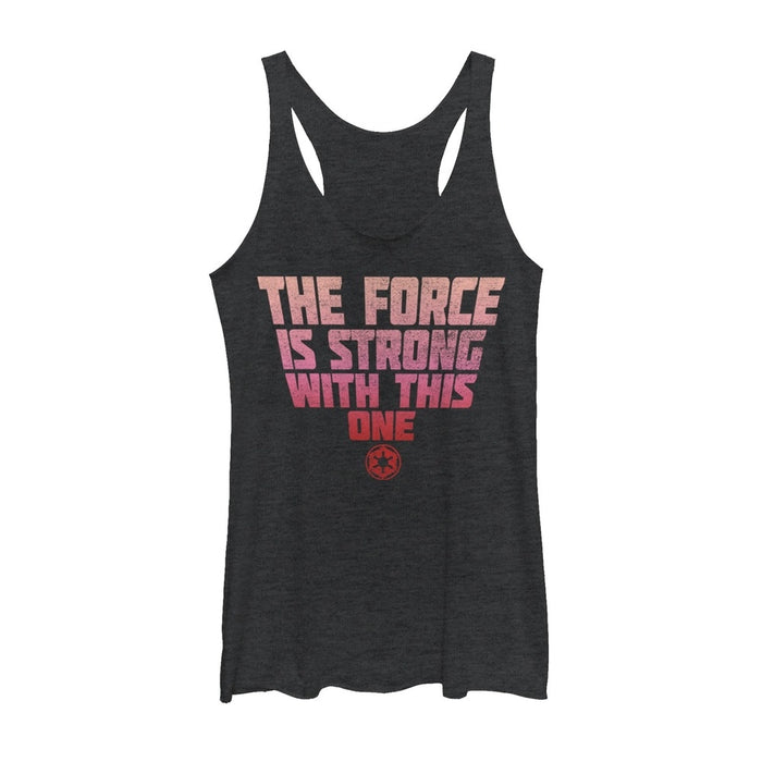 fifth sun Women's Star Wars Force is Strong With This One Racerback Tank Top