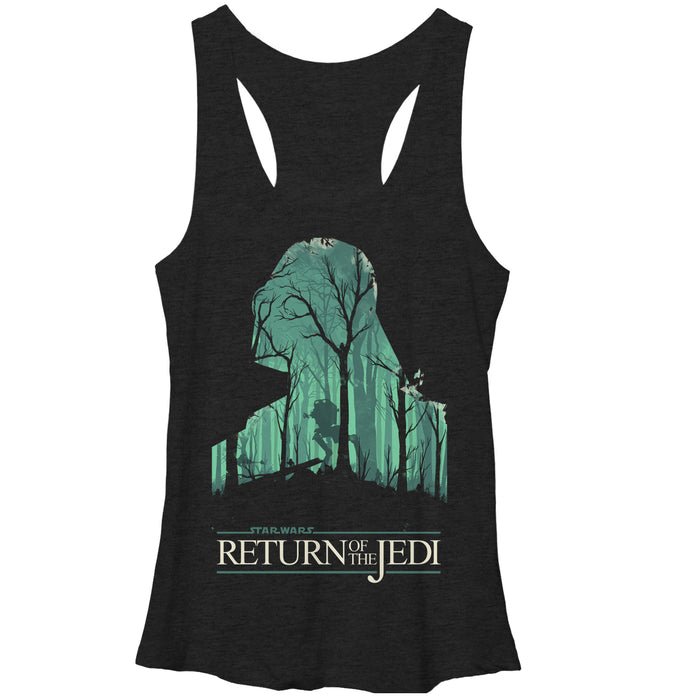 fifth sun Women's Star Wars Forest Darth Vader Racerback Tank Top