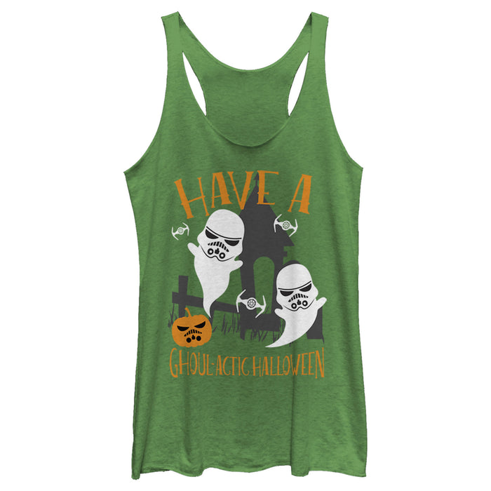 Fifth Sun Women's Star Wars Ghoulactic Halloween Stormtrooper Racerback Tank Top