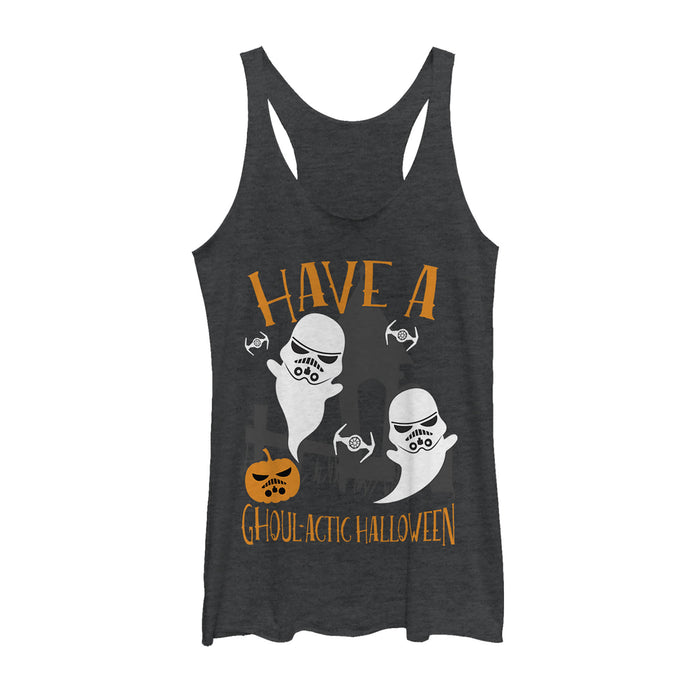 fifth sun Women's Star Wars Ghoulactic Halloween Stormtrooper Racerback Tank Top