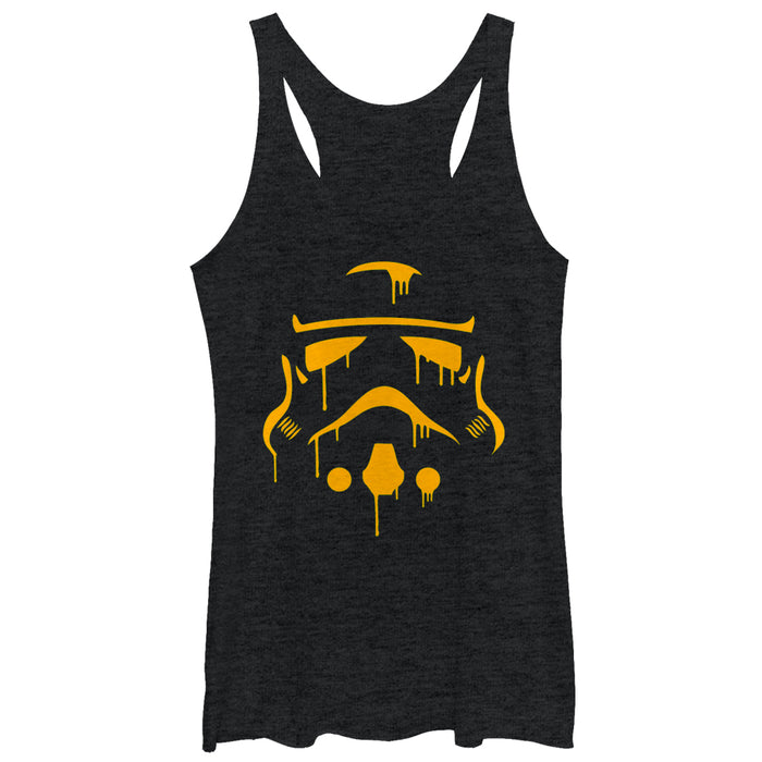 fifth sun Women's Star Wars Halloween Dripping Stormtrooper Helmet Racerback Tank Top