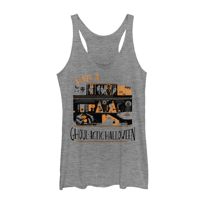 fifth sun Women's Star Wars Halloween Ghoulactic Haunted House Racerback Tank Top