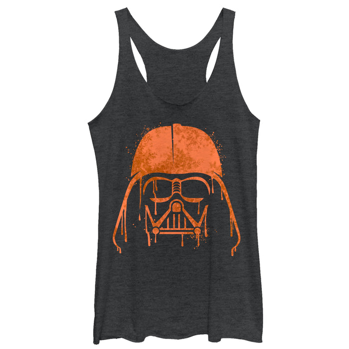 fifth sun Women's Star Wars Halloween Vader Helmet Spray-Paint Racerback Tank Top