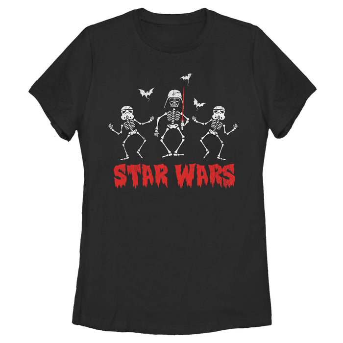 fifth sun Women's Star Wars Halloween Vader Skeletons T-Shirt